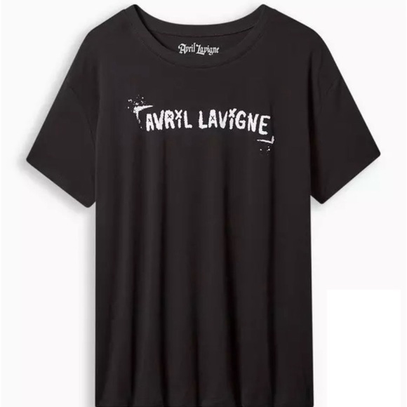 torrid Tops - TORRID Avril Lavigne Black Graphic T-Shirt